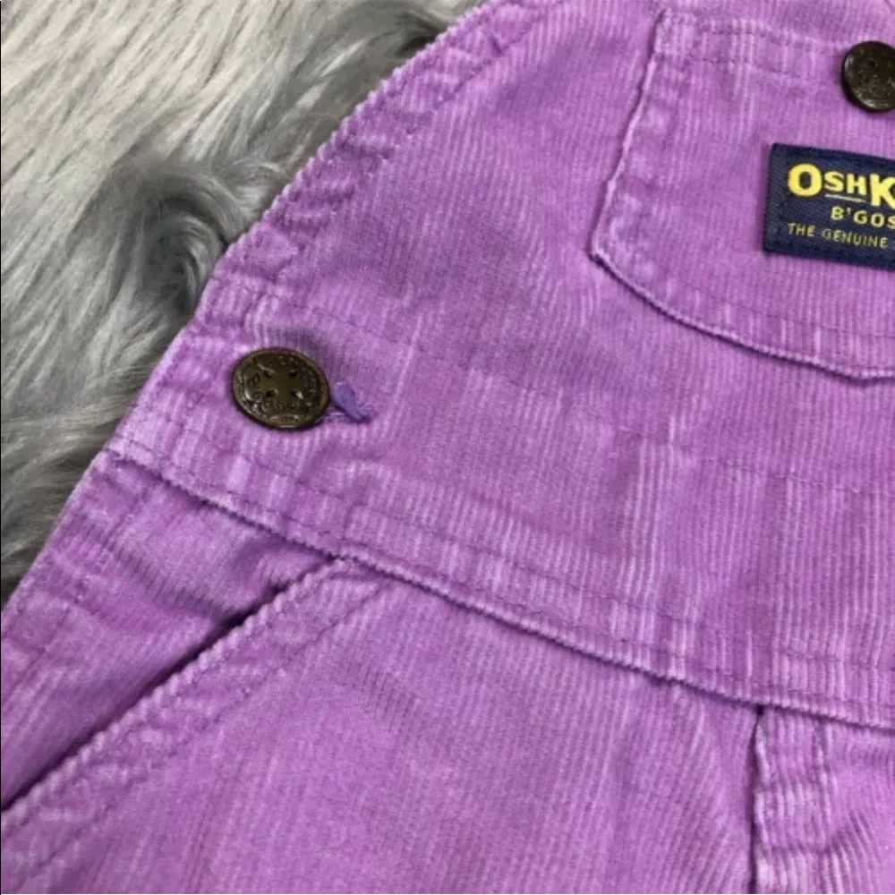 Vintage Oshkosh Bgosh Toddler Girls Purple Corduroy Jumper Dress